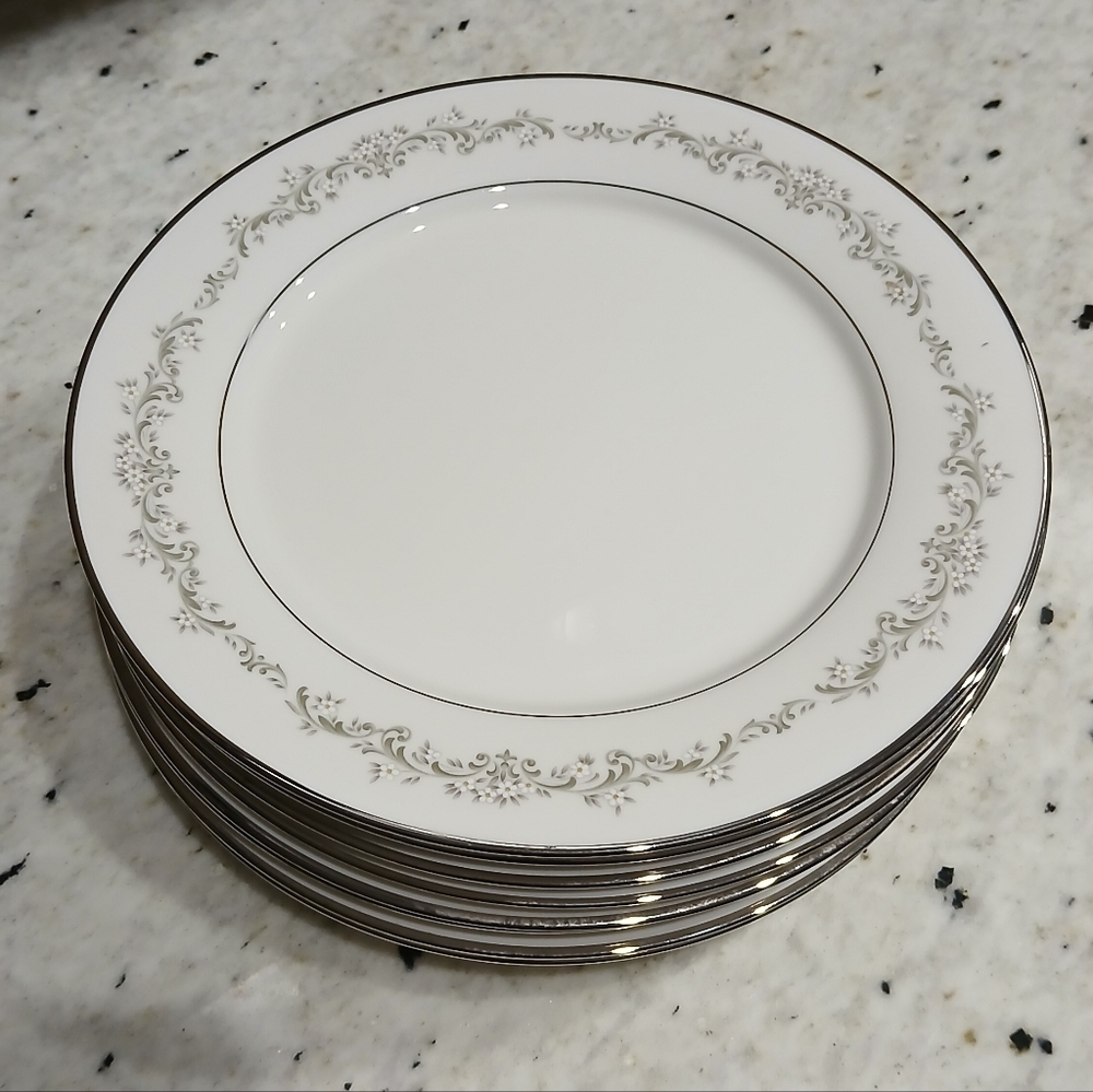 Noritake Parkridge 7561 Vintage Ivory China Japan Set Of 9 10.5" Dinner Plates